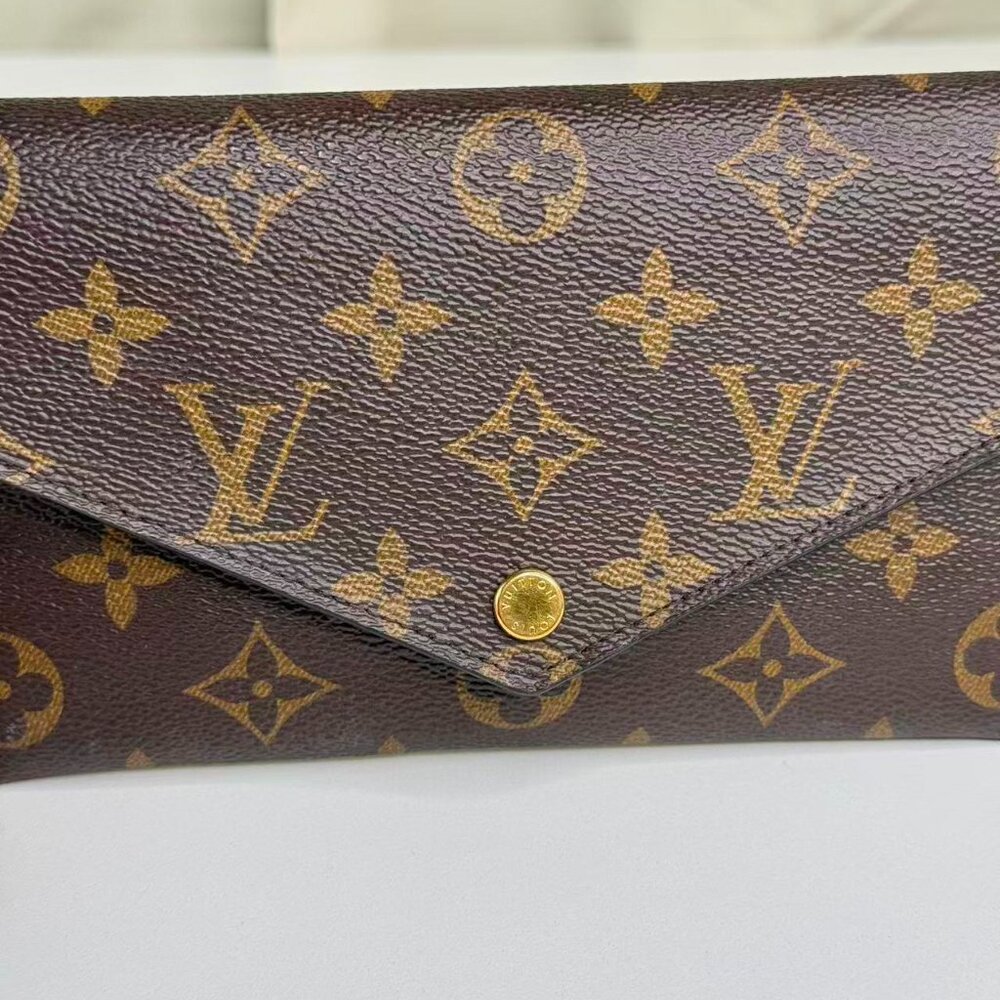 Louis Vuitton Monogram Canvas Wallet with Blue & Orange Accessories - Picture 7 of 11